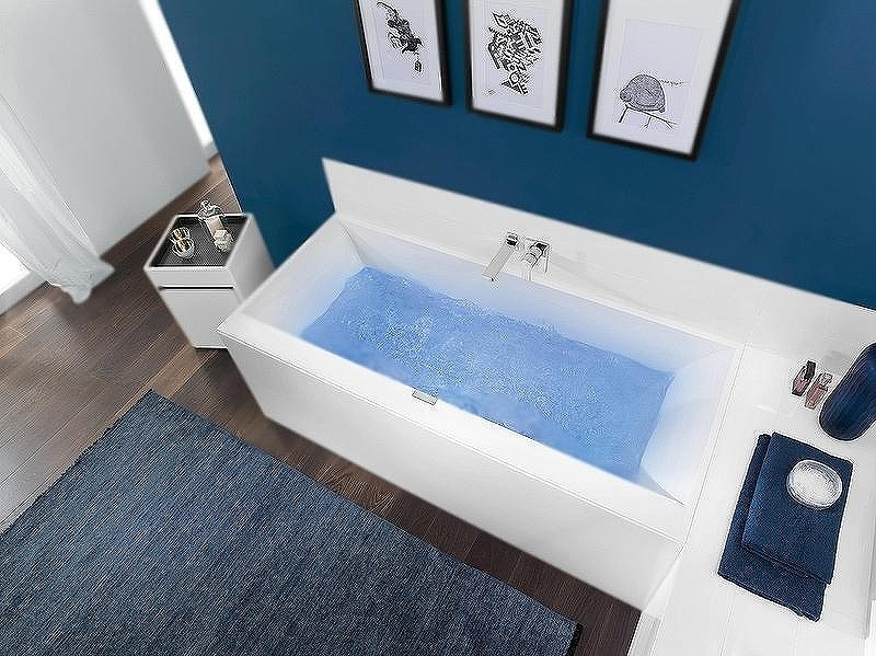 Квариловая ванна Villeroy&Boch Squaro Edge 12 160x75 UBQ160SQE2DV-01 без гидромассажа