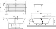 Квариловая ванна Villeroy&Boch Squaro Edge 12 160x75 UBQ160SQE2DV-01 без гидромассажа
