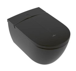 Унитаз биде Villeroy&amp;Boch ViClean V0E100R7 подвесной цвет Pure Black CeramicPlus с сиденьем Микролифт