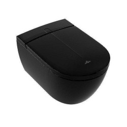 Унитаз биде Villeroy&amp;Boch ViClean V0E100R7 подвесной цвет Pure Black CeramicPlus с сиденьем Микролифт