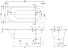 Квариловая ванна Villeroy&Boch Oberon 180x80 UBQ180OBE2V-01 без гидромассажа