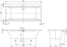 Квариловая ванна Villeroy&Boch Squaro Edge 12 190x90 UBQ190SQE2DV-01 без гидромассажа