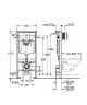 Комплект унитаза Villeroy&Boch O Novo 5660H101 с инсталляцией Grohe Rapid SL 38772001 с сиденьем Микролифт и клавишей смыва Хром