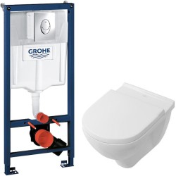 Комплект унитаза Villeroy&amp;Boch O Novo 5660H101 с инсталляцией Grohe Rapid SL 38721001
