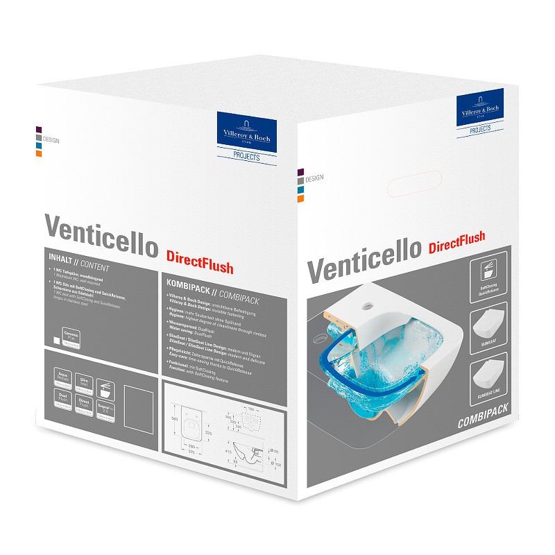 Унитаз Villeroy&Boch Venticello 4611RSR1 подвесной