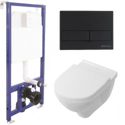Комплект унитаза Villeroy&amp;Boch O Novo 5660H101 с инсталляцией Berges Novum L5 040215