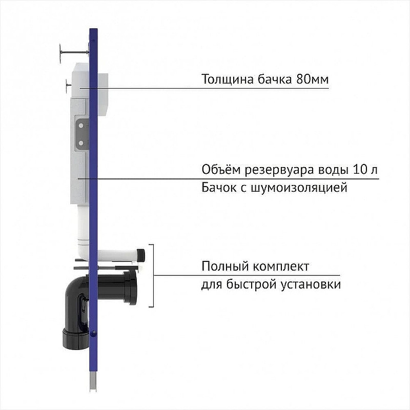 Комплект унитаза Villeroy&Boch O Novo 5660H101 с инсталляцией Berges Novum L5 040215