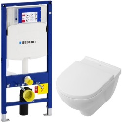 Комплект унитаза Villeroy&amp;Boch O Novo 5660H101 с инсталляцией Geberit Duofix Sigma UP320 111.300.00.5 с сиденьем Микролифт