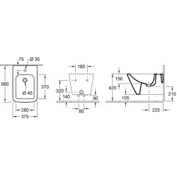Биде Villeroy&amp;Boch Finion 446500R1 подвесное Альпийский белый
