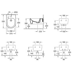 Биде Villeroy&amp;Boch Avento 54050001 подвесное Альпийский белый