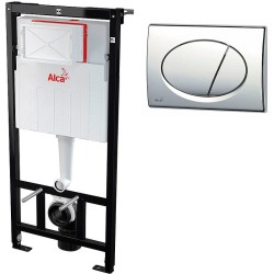 Комплект унитаза Villeroy&amp;Boch O Novo 5660H101 с инсталляцией Alcaplast Sadromodul AM101/1120-3:1 RU M71-0001 с сиденьем Микролифт и клавишей смыва Хром