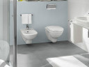 Комплект унитаза Villeroy&Boch O Novo 5660H101 с инсталляцией Tece Profil 9400412 с сиденьем Микролифт и клавишей смыва Хром глянцевый