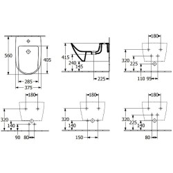 Биде Villeroy&amp;Boch Subway 3.0 44700001 подвесное Альпийский белый