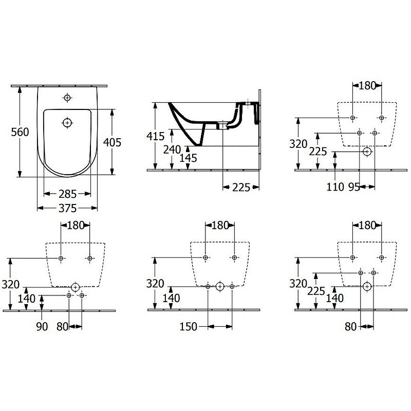 Биде Villeroy&Boch Subway 3.0 44700001 подвесное Альпийский белый