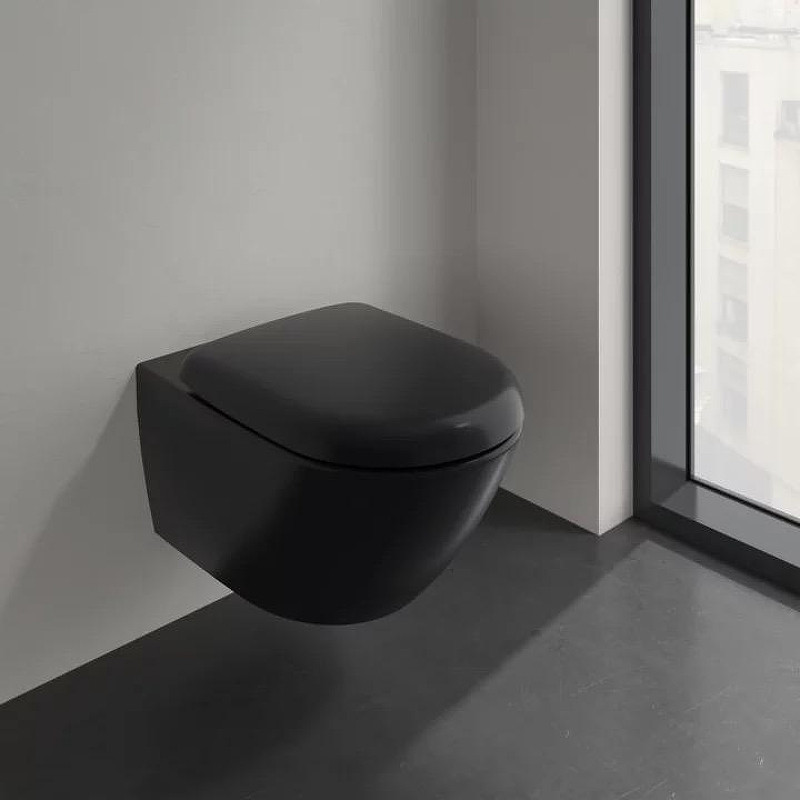 Унитаз Villeroy&Boch Antao 4674T0R7 подвесной цвет Pure Black без сиденья