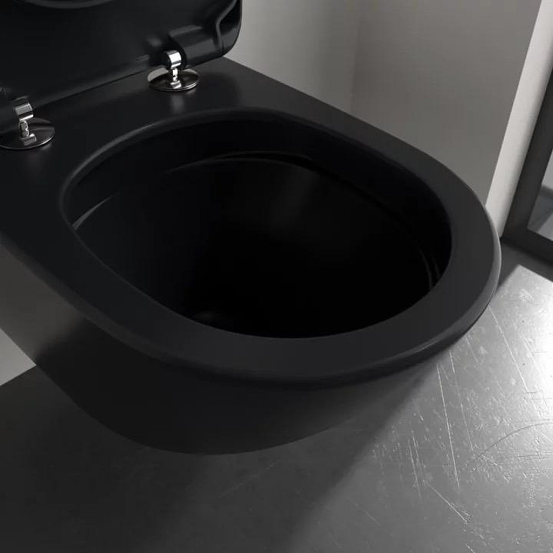 Унитаз Villeroy&Boch Antao 4674T0R7 подвесной цвет Pure Black без сиденья