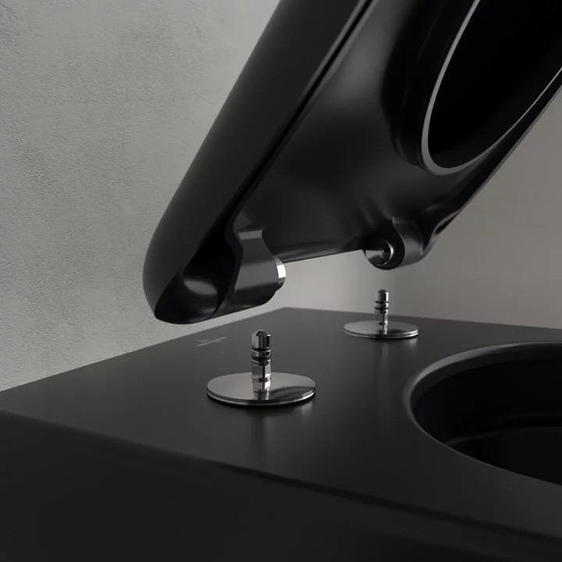 Унитаз Villeroy&Boch Antao 4674T0R7 подвесной цвет Pure Black без сиденья
