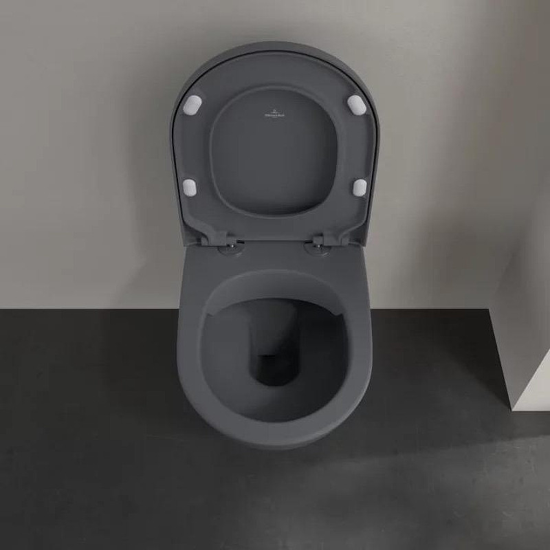 Унитаз Villeroy&Boch Subway 2.0 5614R0I4 подвесной цвет Graphite без сиденья