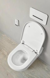Унитаз биде Villeroy&amp;Boch ViClean V0E200R1 подвесной цвет Альпийский белый с сиденьем Микролифт