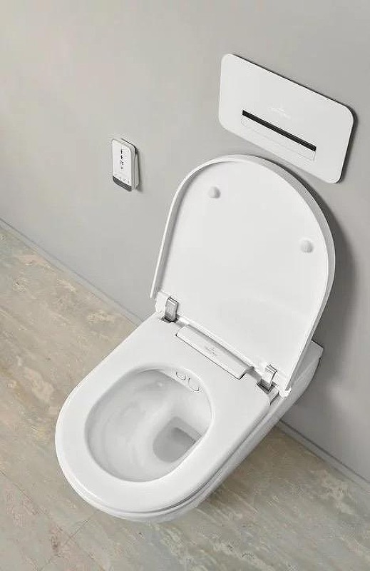 Унитаз биде Villeroy&Boch ViClean V0E200R1 подвесной цвет Альпийский белый с сиденьем Микролифт